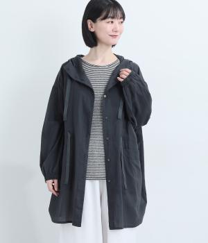 ローンシルキータッチフーディーシアーシャツ(スミ-F)