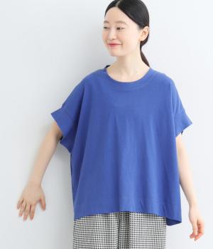 コットン天竺　ワイドボックスT シャツ(ロイヤルブルー-F)