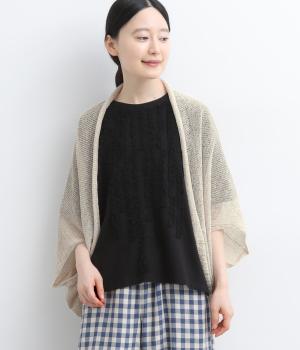 WASHI mist　ショールジレ(ベージュ×ホワイト-F)