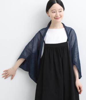 WASHI mist　ショールジレ(ブルー×ネイビー-F)