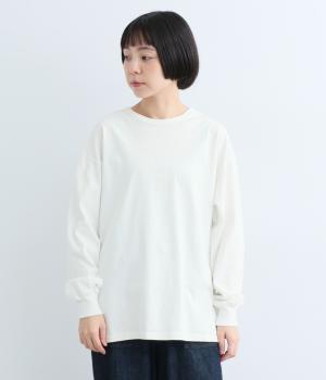 コットン天竺 フライス使い長袖Tシャツ