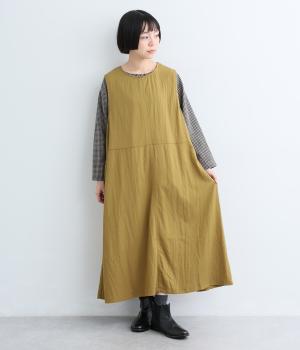 レーヨンナイロン サイドタックジャンパースカート（オリーブ・F）