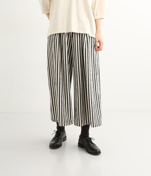 ストライプワイドパンツ(太ストライプ-ONESIZE)