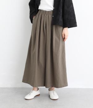 コットンリネンワイドパンツ(モカ-F)