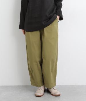 コットンツイルバレルパンツ(カーキ-F)