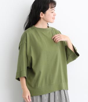 天竺ワイドTシャツ（オリーブ・F）
