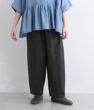 ツイルコクーンパンツ(ブラック-F)