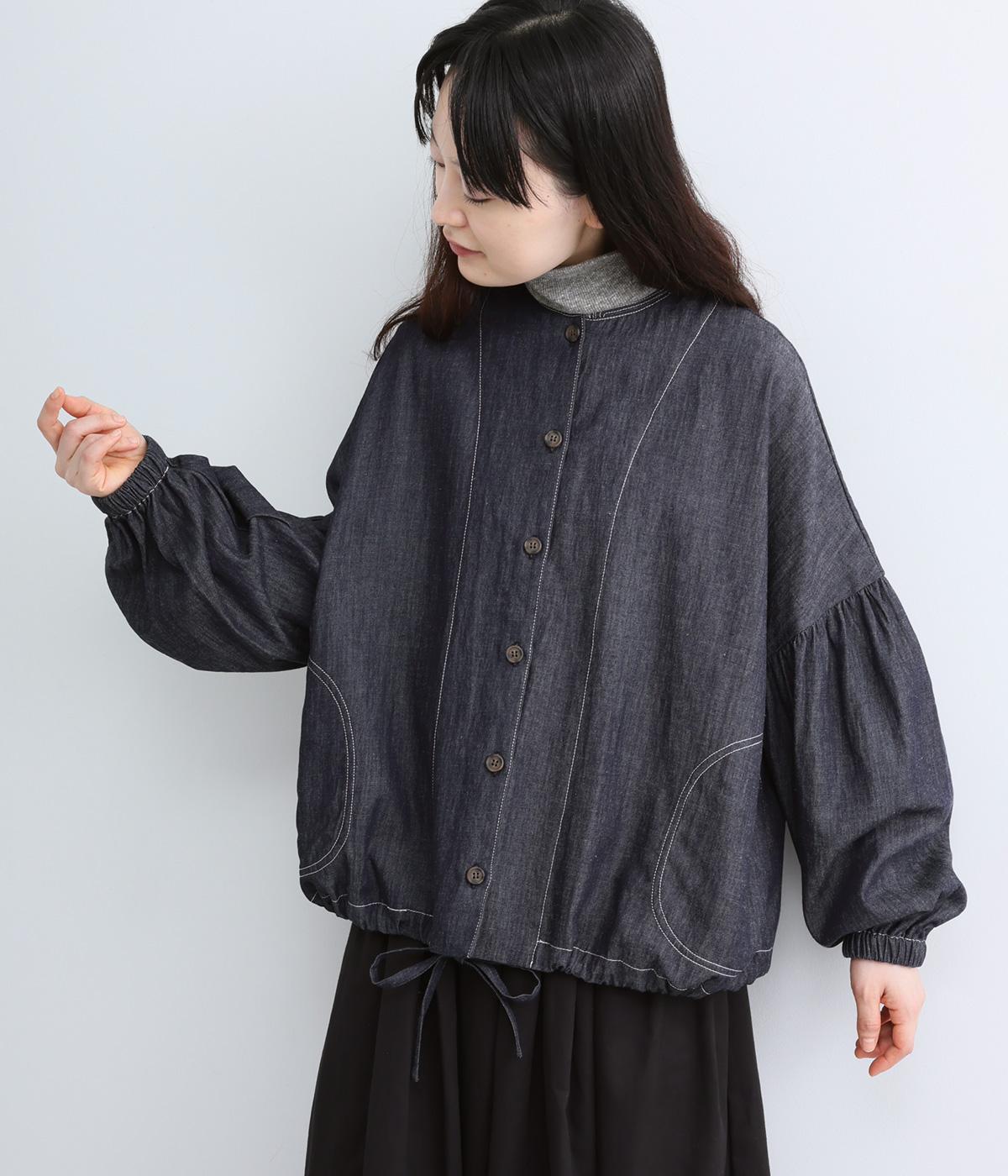 5.5ozコットンリネンデニムギャザーブルゾン｜sloe（スロウ）の商品詳細