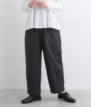 二重織りツイルバレルパンツ（ブラック・F）