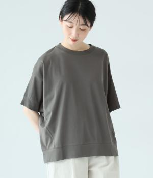 接触冷感SORONA(R) 天竺Tシャツ(チャコール-F)