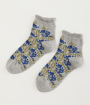 ハイゲージショートソックス　SAISON(ブルー-ONESIZE)