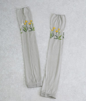 おさんぽアームカバー　ロング(タンポポ/ライトグレー-ONESIZE)