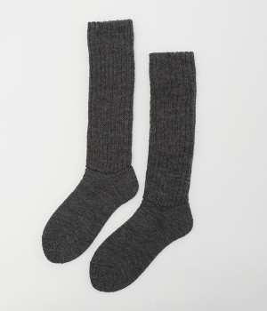 パイル レッグウォーマーソックス(チャコール-ONESIZE)