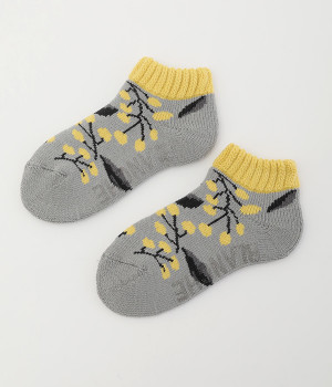 ぽかぽかルームカバーソックス　ジューンベリー(グレー-ONESIZE)