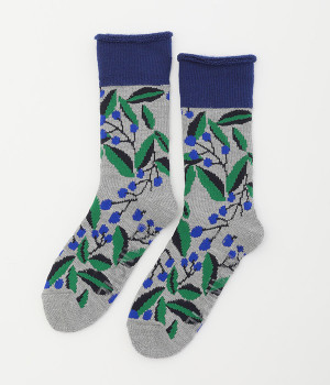 ぽかぽかルームソックス　ジューンベリー(グレー-ONESIZE)