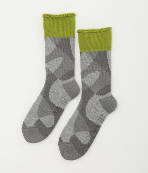 ぽかぽかルームソックス　マーブル(グレー-ONESIZE)