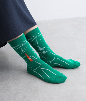 ハイゲージ クルーソックス -刺繍- PARTY