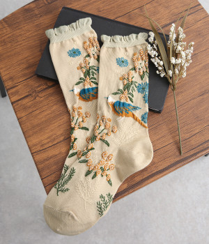 ハイゲージ クルーソックス LINA(ベージュ-ONESIZE)