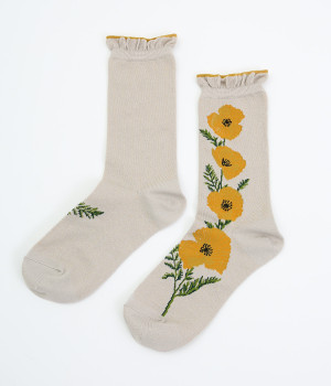 ハイゲージ クルーソックス MIA(イエロー-ONESIZE)