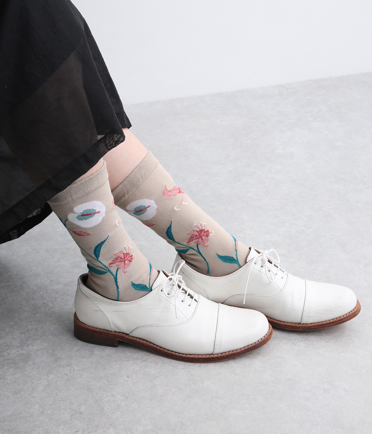 ハイゲージ クルーソックス RENDEZVOUS(ベージュ-ONESIZE)