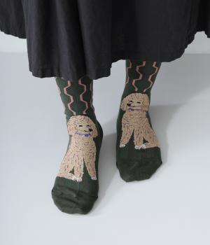 ハイゲージクルーソックス　DOG