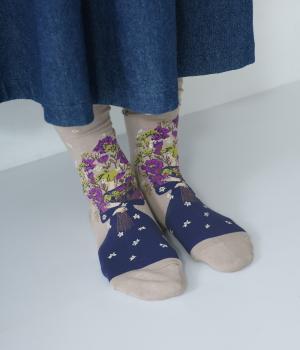 ハイゲージクルーソックス　BLISS(グレージュ-2325)