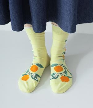 ハイゲージクルーソックス　LEMON(イエロー-2325)