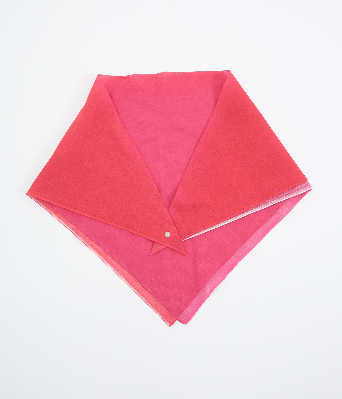 おさんぽスカーフ　バイカラー(ピンク&レッド-ONESIZE)