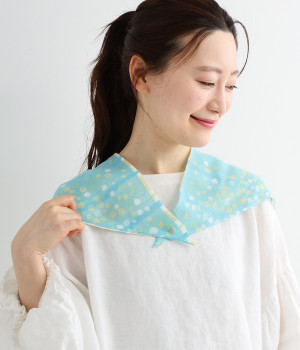 おさんぽスカーフ　ドット&ストライプ(グリーン-ONESIZE)