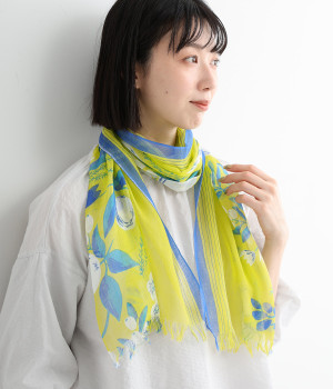 おさんぽストール　ベンベルグ　フルーツ(イエローグリーン-ONESIZE)