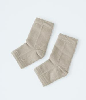 かかとシート付きおやすみカバーソックス　-遠赤外線放射セラミック繊維-(モカ-2325)