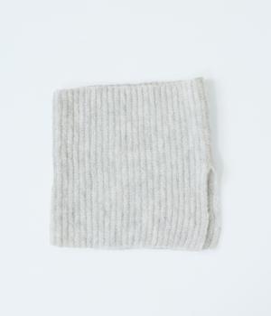 メリノウールスリット入りスヌード(ライトグレー-F)