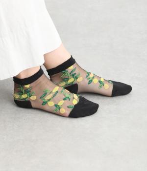 シースルーショートソックス　LEMON