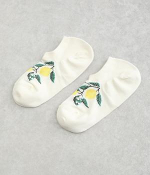 ハイゲージスニーカーソックス　LEMON(ホワイト-2325)