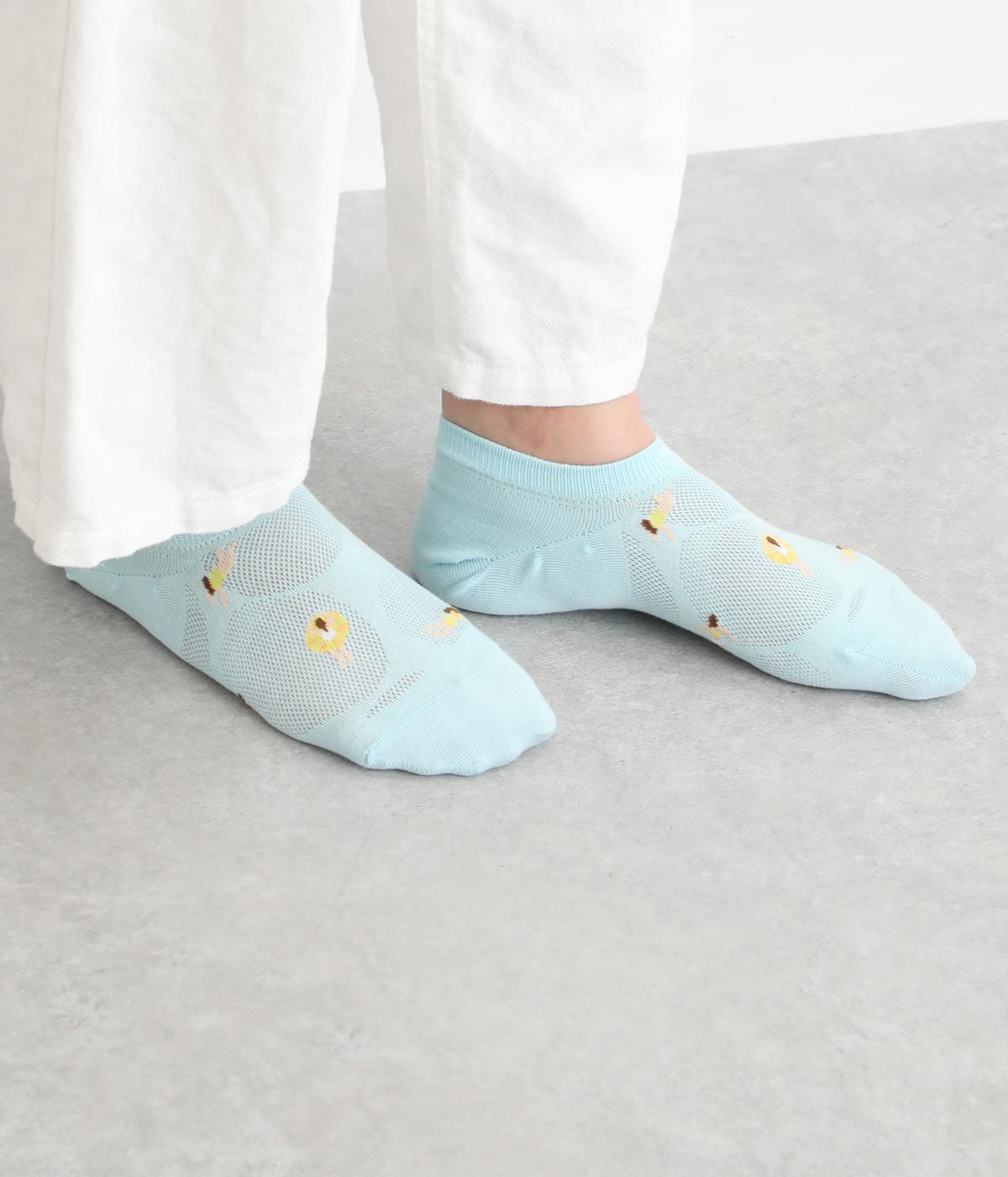 ハイゲージスニーカーソックス　POOL(ライトブルー-2325)