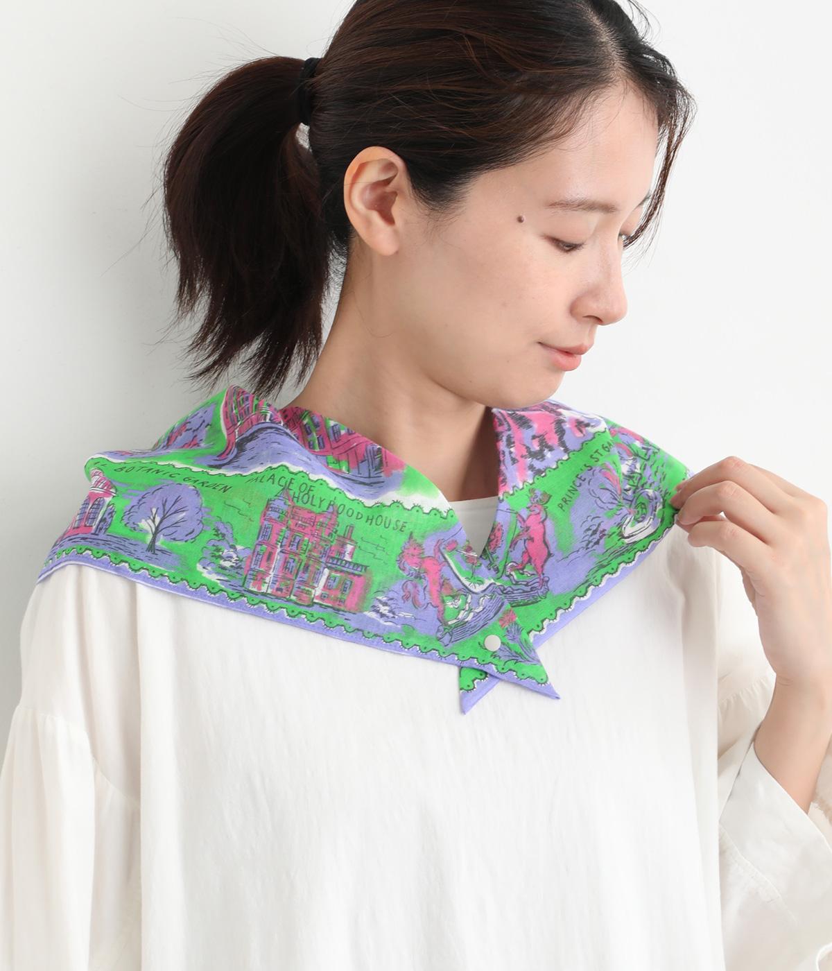 おさんぽスカーフ スケッチ(グリーン-F)