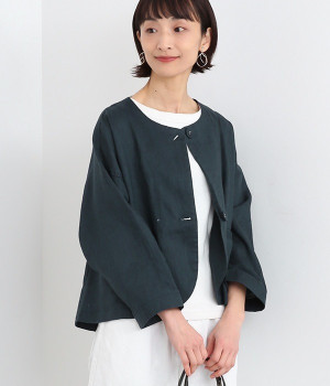 リネンオックスジャケット(ネイビー-L)