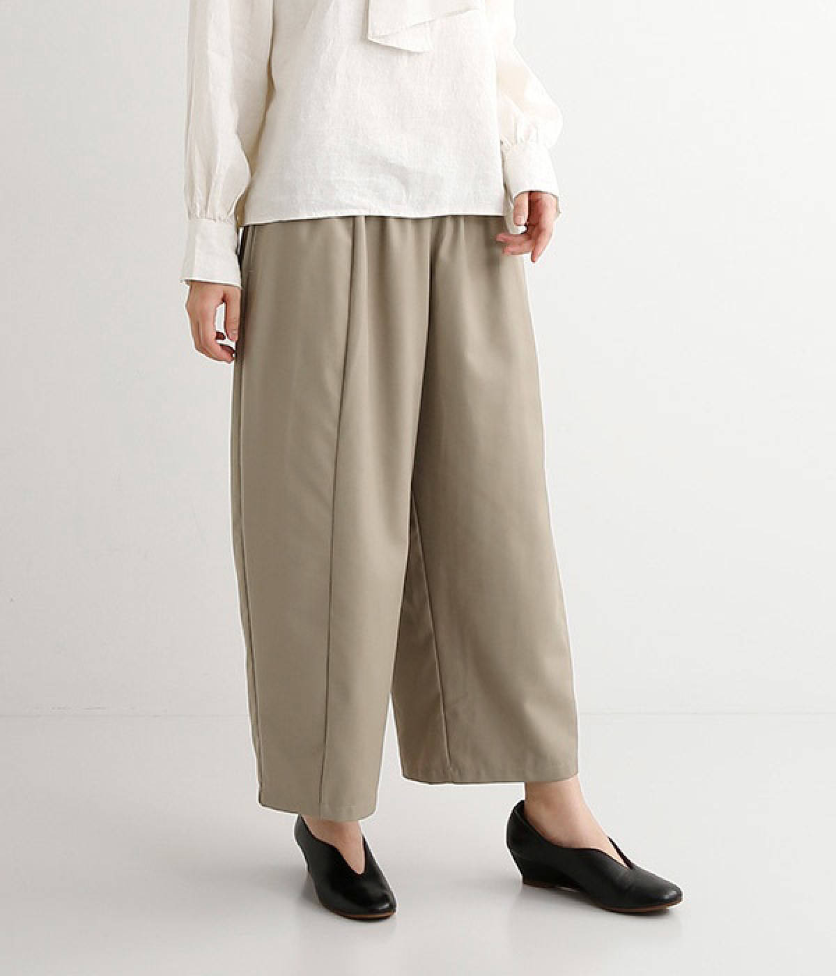 サージタックパンツ(グレージュ-3L)