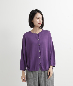 コットンリネン前後2WAYカーディガン