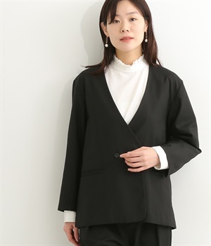 サージダブル釦ジャケット(ブラック-M)
