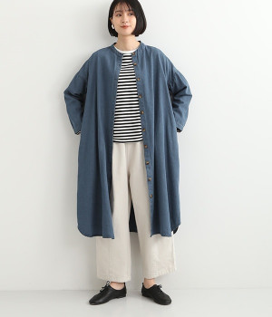 デニムワンピース(ブルー-L)