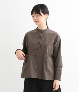 コーデュロイブラウス(パープル-L)