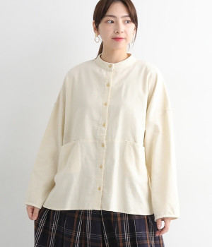 コーデュロイブラウス(アイボリー-L)