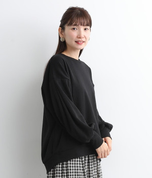 ポリエステルコットンボリュームスリーブプルオーバー