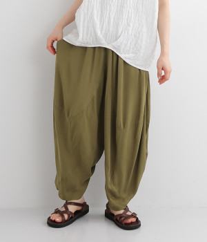 レーヨンツイルパンツ(カーキ-M)