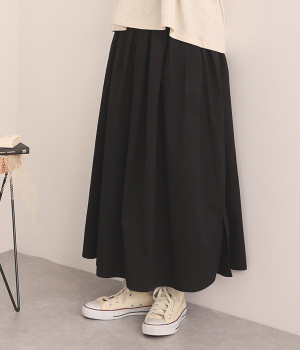 コットンハイカウントギャザースカート