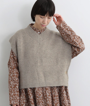 3Gニットベスト(ベージュ-M)