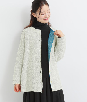 7G接結2WAYカーディガン(アイボリー-L)