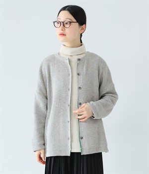 7G接結2WAYカーディガン(グレー-L)