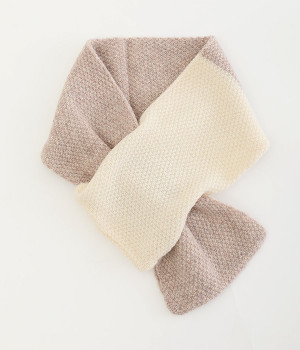 ウール バイカラーマフラー(キナリ-ONESIZE)